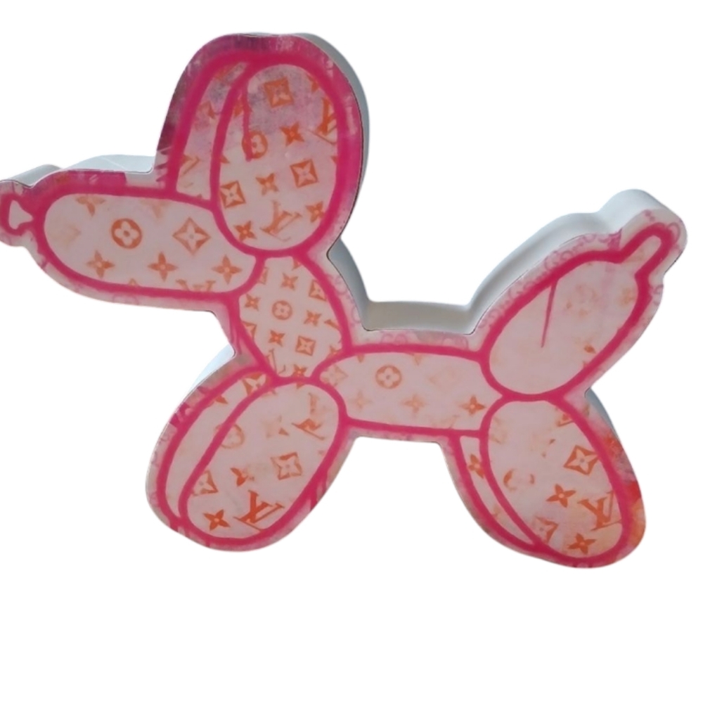 Balloon Dog Shaped Wooden Wall Decor - Picture 3 of 3